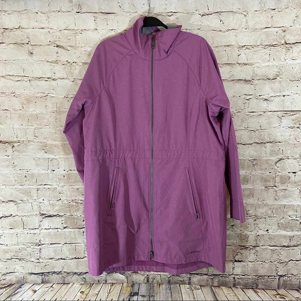 Guide series pink full zip inner draw string coat